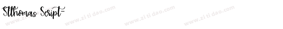 Stthomas Script字体转换